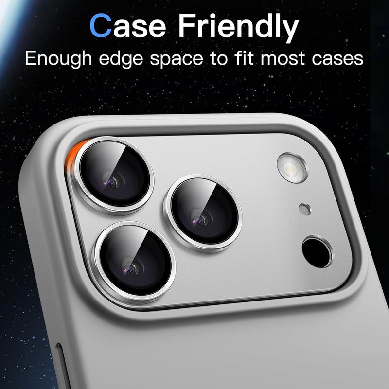 تي دبليو إي جي جي أو أن حماية عدسة كاملة التغطية متوافقة مع آيفون 17 برو ماكس فضي - Image 5